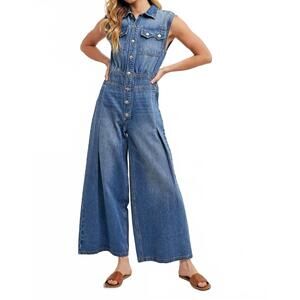 NEW BLUIVY carolina denim jumpsuit in med wash